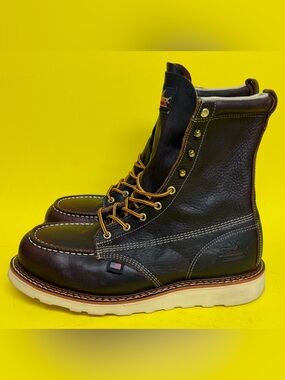 Thorogood 804-4239 Men's 8" Tobacco Oil Tanned Safety Toe Work Boots -10.5 EE